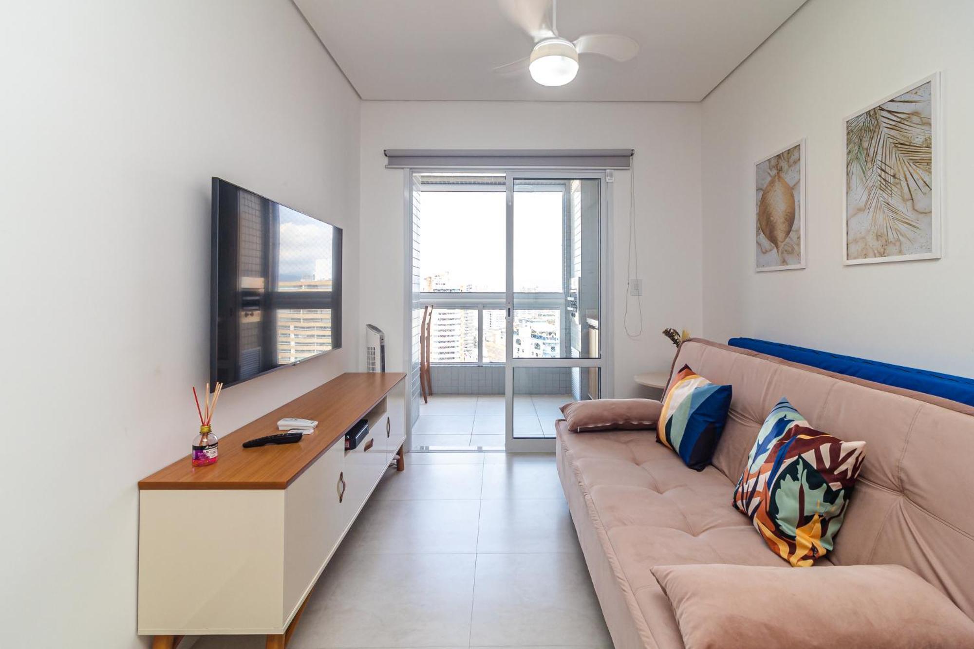Apto Otima Localizacao A 100M Da Praia, Piscina, Ar Condicionado, Garagem E Portaria 24H Praia Grande  Eksteriør billede